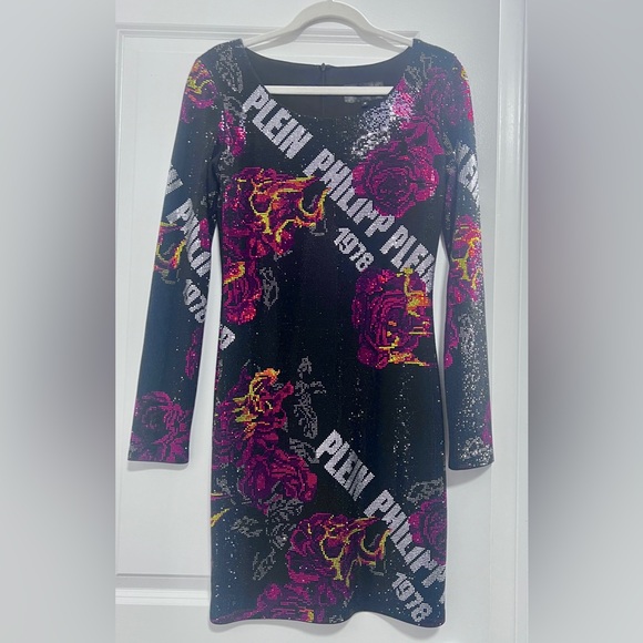 PHILIPP PLEIN SHORT FLOWER DRESS - Picture 5 of 9